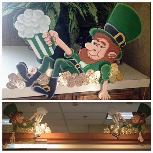 3D Leprechauns Celebrating - Event Rentals - Leprechaun decorations for bar or saloon
